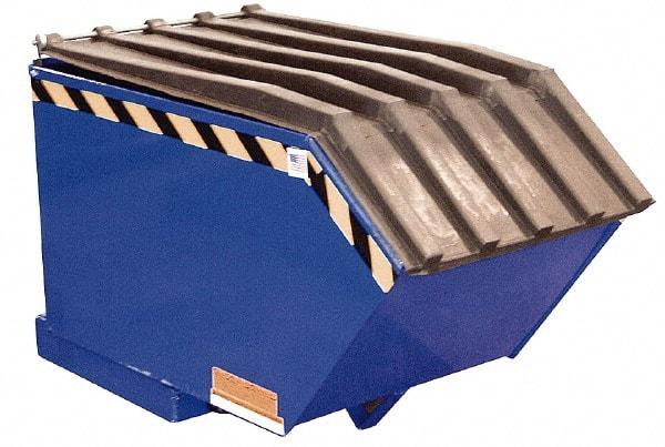 Vestil - Heavy-Duty Virgin Black Polyethylene Self-Dumping Hopper Poly Lid - Exact Industrial Supply