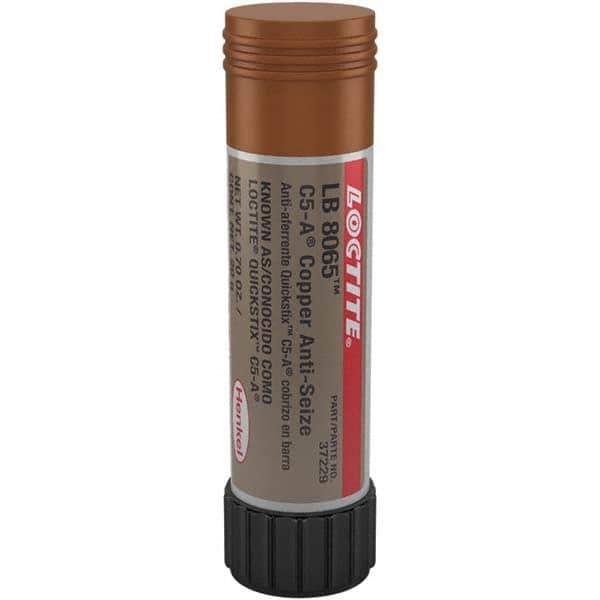 Loctite - 20 Gram Stick High Temperature Anti-Seize Lubricant - Copper, -20 to 1,800°F, Copper Colored, Water Resistant - Exact Industrial Supply
