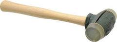 Garland - 2 Lb Head 1-1/2" Face Urethane Split Head Hammer - Wood Handle - Exact Industrial Supply