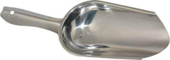 VOLLRATH - 5 oz Silver Stainless Steel Round Bottom Scoop - 5" Wide x 5-1/2" Deep Bowl, 4" Handle Length, 9-1/2" OAL - Exact Industrial Supply