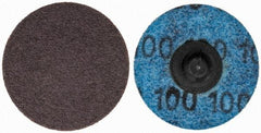 Tru-Maxx - 1-1/2" Disc Diam, 100 Grit, Aluminum Oxide Quick Change Disc - Type R Attaching System, Coated, Brown, Fine Grade, 30,000 RPM - Exact Industrial Supply