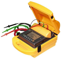 Fluke - Digital LCD Display, 2,000,000 Megohm Electrical Insulation Resistance Tester & Megohmmeter - 5,000 VDC Max Test Voltage, Powered by 12V Lead-Acid Battery - Exact Industrial Supply