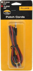 Fluke - Black/Red Electrical Test Equipment Patch Cord Set - Use with Test Equipment - Exact Industrial Supply