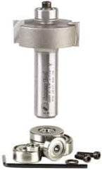 Amana Tool - 1-3/8" Cut Diam, 1/2" Length of Cut, 2 Flute Profiling Edge Profile Router Bit - Carbide-Tipped, 1/2" Shank Diam, 2-3/8" OAL, Uncoated - Exact Industrial Supply