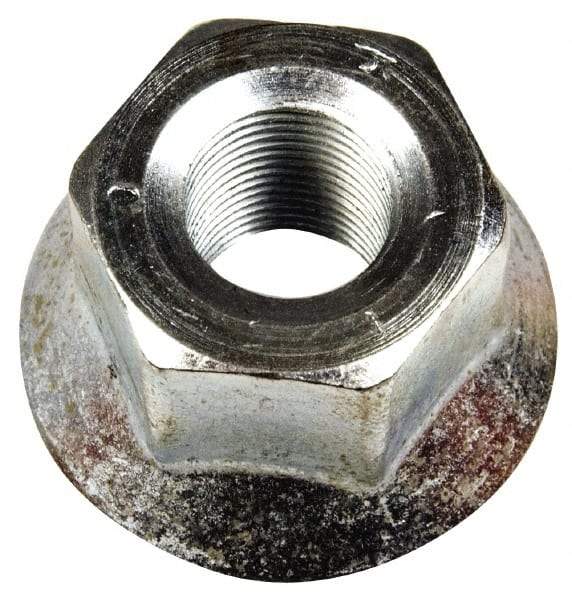 Dorman - 5/8-18 Zinc Finish Flanged Wheel Nut - 1-1/8" Hex, 1-1/16" OAL, 1.62 Diam Flange Seat Angle - Exact Industrial Supply