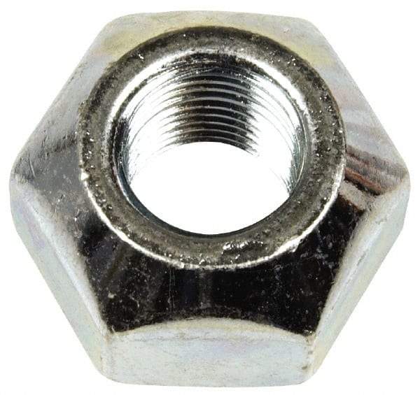 Dorman - 9/16-18 Zinc Finish Open Wheel Nut - 1-1/16" Hex, 21/32" OAL, 90° Seat Angle - Exact Industrial Supply