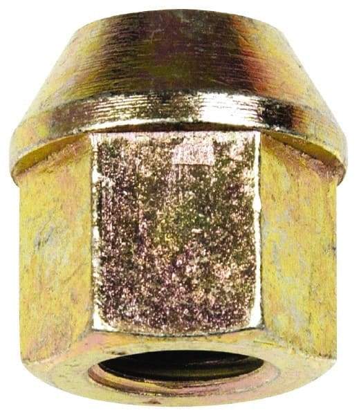 Dorman - M12-1.5 Zinc Finish Open Wheel Nut - 19mm Hex, 23mm OAL, 60° Seat Angle - Exact Industrial Supply