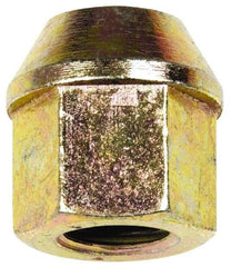 Dorman - M12-1.5 Zinc Finish Open Wheel Nut - 19mm Hex, 23mm OAL, 60° Seat Angle - Exact Industrial Supply
