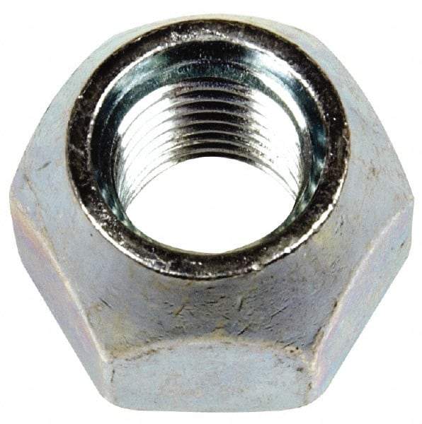 Dorman - M12-1.5 Zinc Finish Open Wheel Nut - 21mm Hex, 16mm OAL, 60° Seat Angle - Exact Industrial Supply