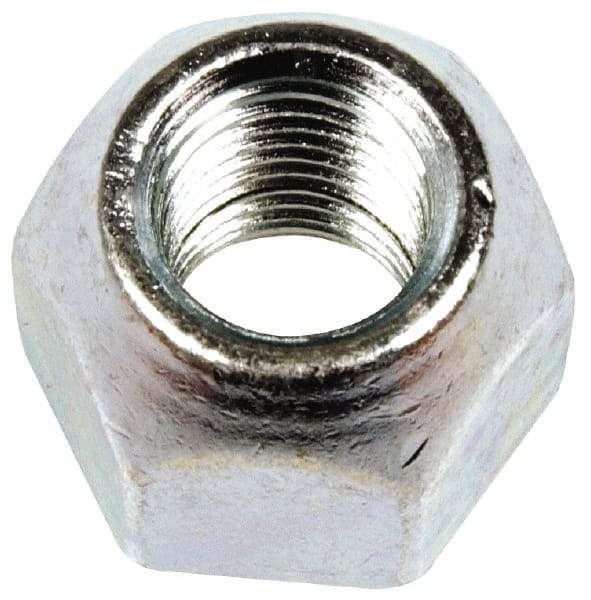 Dorman - M12-1.5 Zinc Finish Open Wheel Nut - 21mm Hex, 18mm OAL, 60° Seat Angle - Exact Industrial Supply