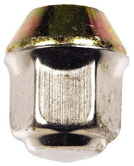 Dorman - 7/16-20 Stainless Finish Capped Wheel Nut - 3/4" Hex, 1-1/8" OAL, 60° Seat Angle - Exact Industrial Supply