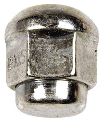 Dorman - M12-1.5 Chrome Finish Capped Wheel Nut - 19mm Hex, 24.5mm OAL, 60° Seat Angle - Exact Industrial Supply