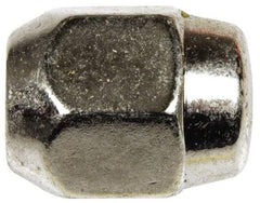 Dorman - M12-1.5 Chrome Finish Capped Wheel Nut - 21mm Hex, 27mm OAL, 60° Seat Angle - Exact Industrial Supply