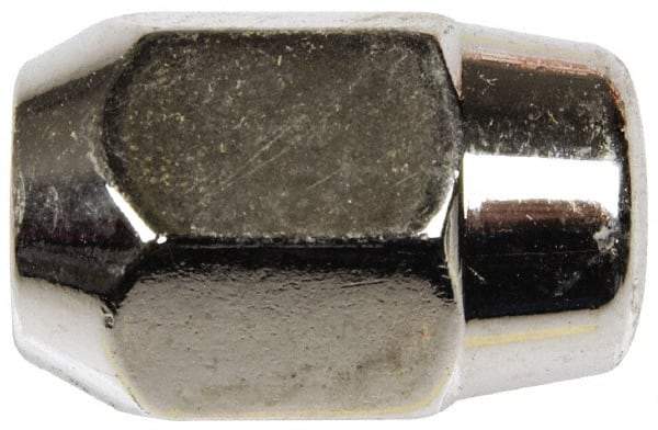 Dorman - M12-1.5 Chrome Finish Capped Wheel Nut - 21mm Hex, 33.5mm OAL, 60° Seat Angle - Exact Industrial Supply