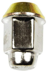 Dorman - M12-1.5 Stainless Finish Capped Wheel Nut - 19mm Hex, 36mm OAL, 60° Seat Angle - Exact Industrial Supply