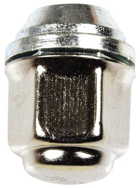 Dorman - M12-1.5 Stainless Finish Capped Wheel Nut - 19mm Hex, 29.5mm OAL, 60° Seat Angle - Exact Industrial Supply