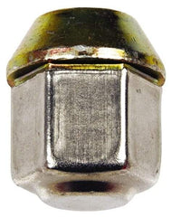 Dorman - 1/2-20 Stainless Finish Capped Wheel Nut - 3/4" Hex, 1-1/16" OAL, 60° Seat Angle - Exact Industrial Supply