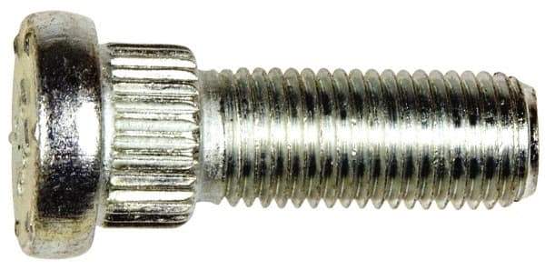 Dorman - 7/16-20 Serrated Bolt Wheel Stud - 0.575" Knurl, 1-3/8" OAL, 5/16" Shoulder Length - Exact Industrial Supply