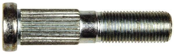Dorman - 1/2-20 Serrated Bolt Wheel Stud - 0.56" Knurl, 2-3/8" OAL, 15/16" Shoulder Length - Exact Industrial Supply