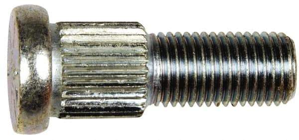 Dorman - 7/16-20 Serrated Bolt Wheel Stud - 0.555" Knurl, 1-7/16" OAL, 17/32" Shoulder Length - Exact Industrial Supply