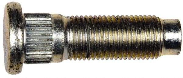 Dorman - 1/2-20 Serrated Bolt Wheel Stud - 0.545" Knurl, 1-3/4" OAL, 7/16" Shoulder Length - Exact Industrial Supply