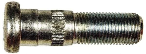Dorman - 9/16-18 Serrated Bolt Wheel Stud - 5/8" Knurl, 2-1/8" OAL, 29/32" Shoulder Length - Exact Industrial Supply