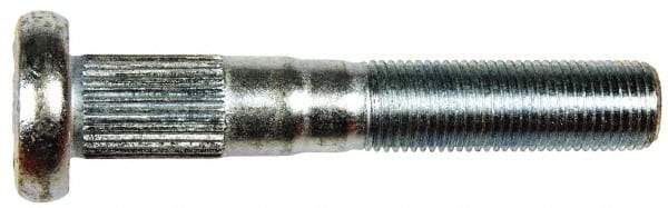 Dorman - 9/16-18 Serrated Bolt Wheel Stud - 0.621" Knurl, 3-17/32" OAL, 1-5/16" Shoulder Length - Exact Industrial Supply