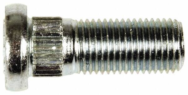 Dorman - M12-1.25 Serrated Bolt Wheel Stud - 13mm Knurl, 32mm OAL, 10mm Shoulder Length - Exact Industrial Supply