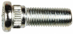 Dorman - M12-1.5 Serrated Bolt Wheel Stud - 14.22mm Knurl, 37mm OAL, 8mm Shoulder Length - Exact Industrial Supply