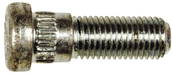 Dorman - M12-1.5 Serrated Bolt Wheel Stud - 14.1mm Knurl, 38.5mm OAL, 11.5mm Shoulder Length - Exact Industrial Supply