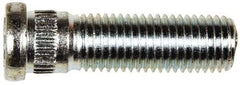 Dorman - M12-1.5 Serrated Bolt Wheel Stud - 12.73mm Knurl, 41.5mm OAL, 8mm Shoulder Length - Exact Industrial Supply