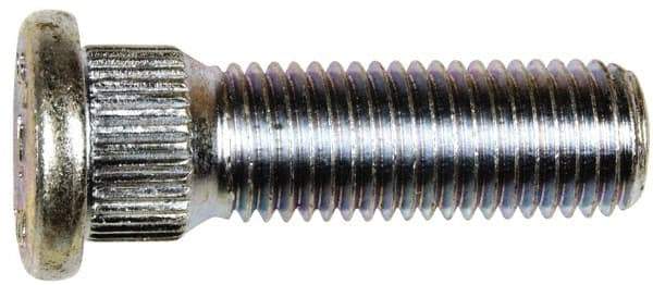 Dorman - M12-1.5 Serrated Bolt Wheel Stud - 14.35mm Knurl, 42.5mm OAL, 8mm Shoulder Length - Exact Industrial Supply