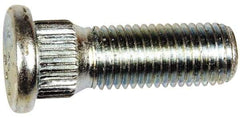 Dorman - M12-1.5 Serrated Bolt Wheel Stud - 14.35mm Knurl, 37.5mm OAL, 7mm Shoulder Length - Exact Industrial Supply