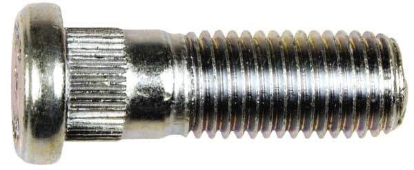 Dorman - M12-1.5 Serrated Bolt Wheel Stud - 12.22mm Knurl, 36mm OAL, 9mm Shoulder Length - Exact Industrial Supply