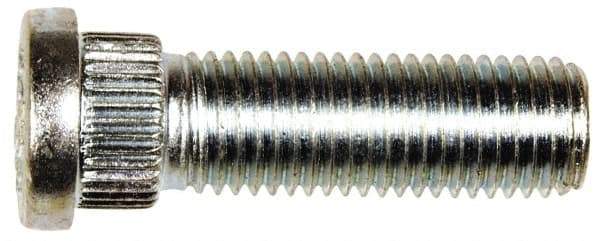 Dorman - M12-1.5 Serrated Bolt Wheel Stud - 14.3mm Knurl, 41.5mm OAL, 6.5mm Shoulder Length - Exact Industrial Supply