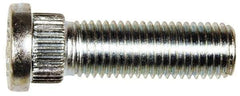 Dorman - M12-1.5 Serrated Bolt Wheel Stud - 14.3mm Knurl, 41.5mm OAL, 6.5mm Shoulder Length - Exact Industrial Supply