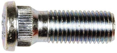 Dorman - M12-1.5 Serrated Bolt Wheel Stud - 14.3mm Knurl, 35.5mm OAL, 6.5mm Shoulder Length - Exact Industrial Supply