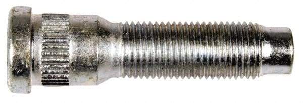 Dorman - 1/2-20 Serrated Bolt Wheel Stud - 0.619" Knurl, 2-3/16" OAL, 19/32" Shoulder Length - Exact Industrial Supply