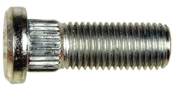 Dorman - M12-1.5 Serrated Bolt Wheel Stud - 12.95mm Knurl, 36mm OAL, 8mm Shoulder Length - Exact Industrial Supply