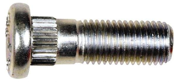 Dorman - M12-1.5 Serrated Bolt Wheel Stud - 12.9mm Knurl, 37.5mm OAL, 13mm Shoulder Length - Exact Industrial Supply