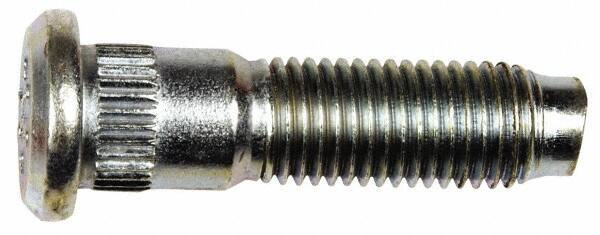 Dorman - M12-1.5 Serrated Bolt Wheel Stud - 13.46mm Knurl, 48mm OAL, 14mm Shoulder Length - Exact Industrial Supply