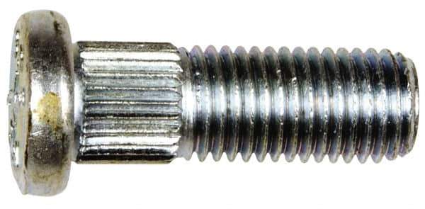 Dorman - M10-1.25 Serrated Bolt Wheel Stud - 10.24mm Knurl, 29mm OAL, 9mm Shoulder Length - Exact Industrial Supply