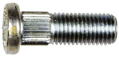 Dorman - M10-1.25 Serrated Bolt Wheel Stud - 10.24mm Knurl, 29mm OAL, 9mm Shoulder Length - Exact Industrial Supply