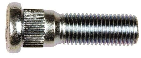 Dorman - M12-1.5 Serrated Bolt Wheel Stud - 14.17mm Knurl, 44.5mm OAL, 12.5mm Shoulder Length - Exact Industrial Supply