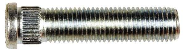 Dorman - M12-1.5 Serrated Bolt Wheel Stud - 12.8mm Knurl, 54mm OAL, 8mm Shoulder Length - Exact Industrial Supply