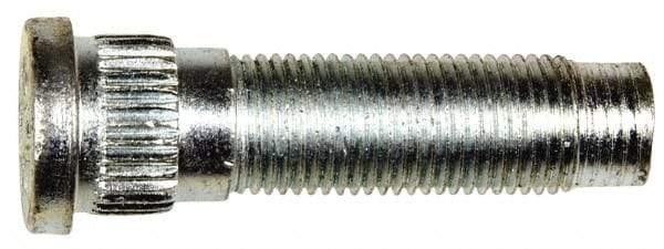 Dorman - 1/2-20 Serrated Bolt Wheel Stud - 0.615" Knurl, 1-31/32" OAL, 17/32" Shoulder Length - Exact Industrial Supply