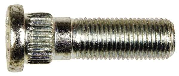 Dorman - M12-1.25 Serrated Bolt Wheel Stud - 14.35mm Knurl, 42mm OAL, 13.5mm Shoulder Length - Exact Industrial Supply