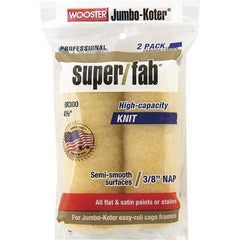 Wooster Brush - 3/8" Nap, 4-1/2" Wide Paint General Purpose Roller Cover - Smooth Texture, Fabric - Exact Industrial Supply