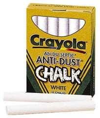 Crayola - Chalk Display/Marking Boards Accessory Type: Nontoxic Anti-Dust Chalks For Use With: Chalk Boards - Exact Industrial Supply