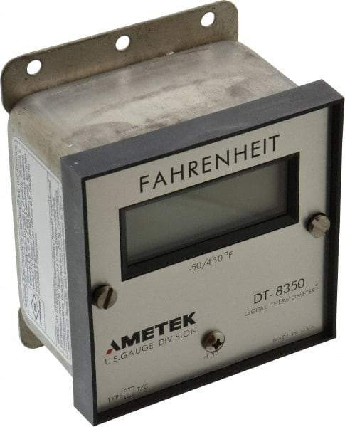 Ametek - -50 to 450°F Digital Thermometer - LCD Display, J Thermocouple Sensor, Battery Power - Exact Industrial Supply
